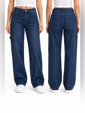 GAP Women's Dark Blue Carpenter Straight Jeans